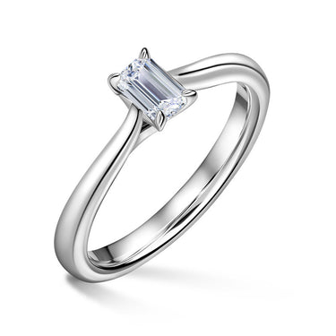 Arlene | Zásnubní prsten se středovým diamantem 0.400ct, bílé zlato