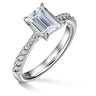 Arlene Side Stones | Zásnubný prsteň so stredovým kameňom 1.800ct, biele zlato, s diamantmi