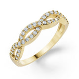 Prsten DF 5561, žluté zlato, s diamanty o celkové váze 0.296 ct