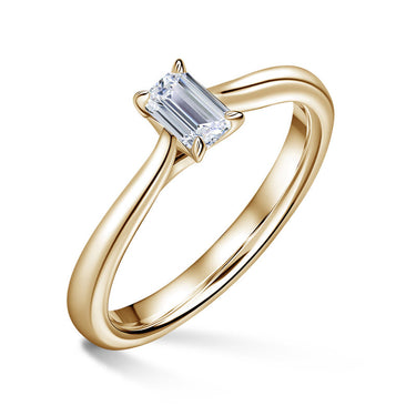 Arlene | Zásnubní prsten se středovým diamantem 0.400ct, žluté zlato