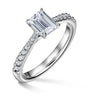Arlene Side Stones | Zásnubní prsten se středovým kamenem 1.000ct, bílé zlato, s diamanty