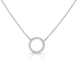 Zlatý náhrdelník DF 4369, bílé zlato, s brilianty