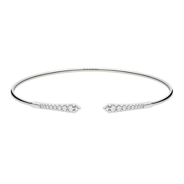 Zlatý dámský náramek DF 5815 z bílého zlata, s brilianty, velikost S