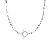 Zlatý náhrdelník DF 5849, bílé zlato, s brilianty