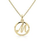 Zlatý dámský přívěsek DLP 5332, písmenko M, žluté zlato