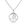 Zlatý dámský přívěsek DLP 5332, písmenko M, bílé zlato