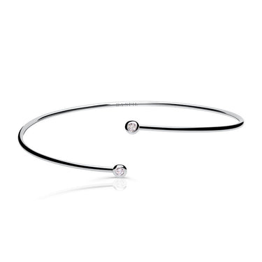 Zlatý dámský náramek DF 5786 z bílého zlata, s brilianty, velikost S