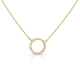 Zlatý náhrdelník DF 4369, žluté zlato, s brilianty