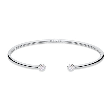 Zlatý dámský náramek DF 5799 z bílého zlata, s brilianty, velikost S