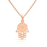 Zlatý dámský přívěsek DF L025, ružové zlato, s briliantem