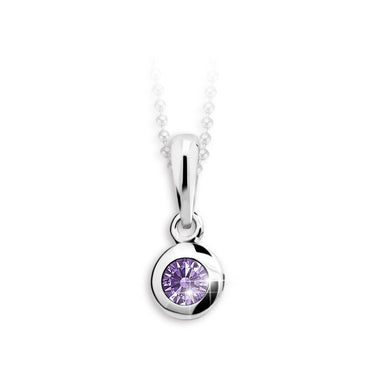 Dětský přívěsek Danfil C1537 z bílého zlata s kamínkem Amethyst