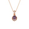 Dámský přívěsek DF 5910 z růžového zlata, se spinelem a diamanty