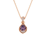 Dámský přívěsek DF 5910 z růžového zlata, se spinelem a diamanty