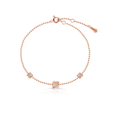 Zlatý dámský náramek DF 5942 ze růžové zlata, s brilianty