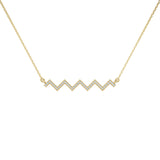 Zlatý dámský náhrdelník DF 3995, žluté zlato s brilianty