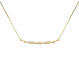 Zlatý dámský náhrdelník DF 4099, žluté zlato s brilianty