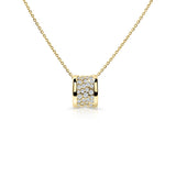 Zlatý přívěsek DF 5515 ze žlutého zlata, s brilianty