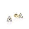 Dámské náušnice DF 5692, žluté zlato s brilianty
