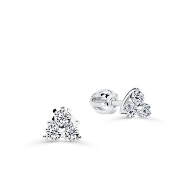 Dámské náušnice DF 5692, bílé zlato s brilianty