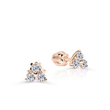 Dámské náušnice DF 5692, růžové zlato s brilianty