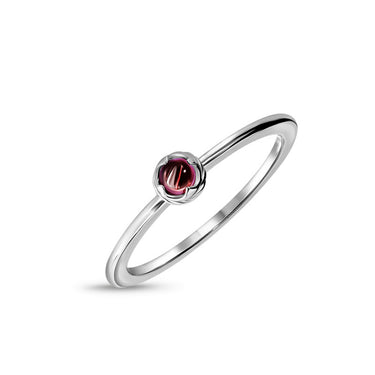 Zlatý dámský prsten DF 5641 z bílého zlata, zelený turmalín mugle