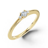 Zlatý dámský prsten DF 5675 ze žlutého zlata, s diamanty