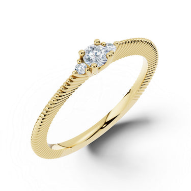 Zlatý dámský prsten DF 5675 ze žlutého zlata, s diamanty