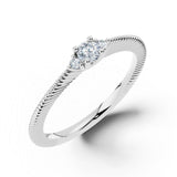 Zlatý dámský prsten DF 5675 z bílého zlata, s diamanty