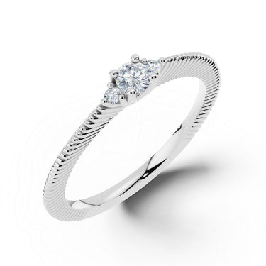 Zlatý dámský prsten DF 5675 z bílého zlata, s diamanty