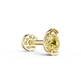 Piercingová náušnice Labreta DF 6051 ze žlutého zlata, s citrínem
