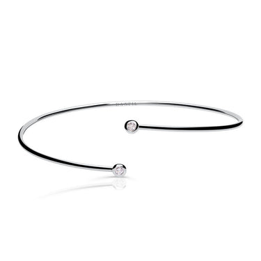 Zlatý dámský náramek DF 5786 z bílého zlata, s brilianty, velikost M