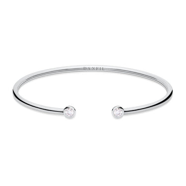 Zlatý náramek DF 5799 z bílého zlata, s brilianty, velikost L