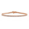 Dámský tenisový náramek DF 2557 z růžového zlata, s laboratorními diamanty, velikost S
