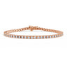 Dámský tenisový náramek DF 2557 z růžového zlata, s laboratorními diamanty
