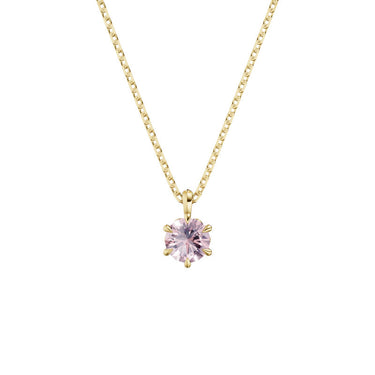 Dámský přívěsek DF 6263 včetně řetízku, ze žlutého zlata, s morganitem