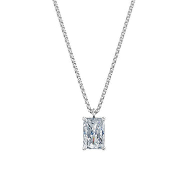 Dámský přívěsek včetně řetízku DF 6405, bílé zlato, s laboratorním diamantem o váze 3.00 ct VS1/F