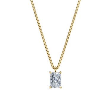 Dámský přívěsek včetně řetízku DF 6404, žluté zlato, s laboratorním diamantem o váze 2.00 ct VS1/F