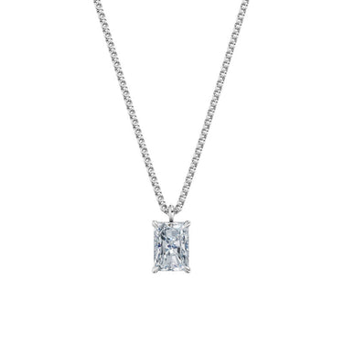 Dámský přívěsek včetně řetízku DF 6404, bílé zlato, s laboratorním diamantem o váze 2.00 ct VS1/F