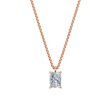 Dámský přívěsek včetně řetízku DF 6404, růžové zlato, s laboratorním diamantem o váze 2.00 ct VS1/F