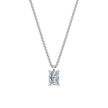 Dámský přívěsek včetně řetízku DF 6403, bílé zlato, s laboratorním diamantem o váze 1.50 ct VS1/F