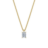 Dámský přívěsek včetně řetízku DF 6402, žluté zlato, s laboratorním diamantem o váze 1.00 ct VS1/F