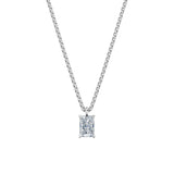 Dámský přívěsek včetně řetízku DF 6402, bílé zlato, s laboratorním diamantem o váze 1.00 ct VS1/F