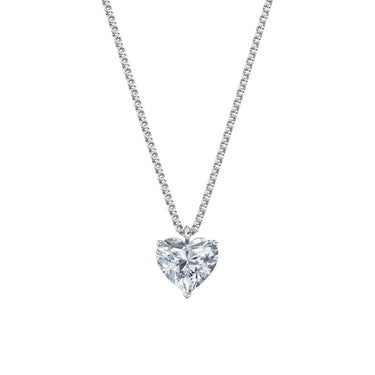 Dámský přívěsek včetně řetízku DF 6401, bílé zlato, s laboratorním diamantem o váze 3.00 ct VS1/F