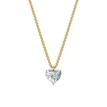 Dámský přívěsek včetně řetízku DF 6400, žluté zlato, s laboratorním diamantem o váze 2.00 ct VS1/F