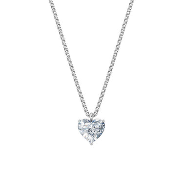 Dámský přívěsek včetně řetízku DF 6400, bílé zlato, s laboratorním diamantem o váze 2.00 ct VS1/F