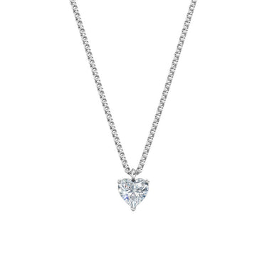 Dámský přívěsek včetně řetízku DF 6398, bílé zlato, s laboratorním diamantem o váze 1.00 ct VS1/F