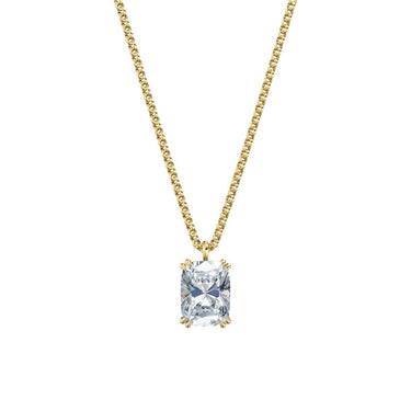 Dámský přívěsek včetně řetízku DF 6369, žluté zlato, s laboratorním diamantem o váze 3.00 ct VS1/F