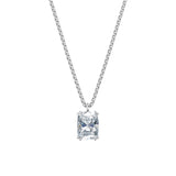 Dámský přívěsek včetně řetízku DF 6369, bílé zlato, s laboratorním diamantem o váze 3.00 ct VS1/F