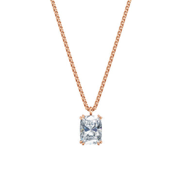Dámský přívěsek včetně řetízku DF 6369, růžové zlato, s laboratorním diamantem o váze 3.00 ct VS1/F