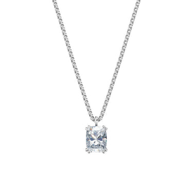Dámský přívěsek včetně řetízku DF 6368, bílé zlato, s laboratorním diamantem o váze 2.00 ct VS1/F